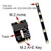 ASHATA M.2 NVME SSD Convert Adapter, M.2 A and E WiFi Port PCIe 4.0 M Key SSD Convert Card, Supports 2230 2240 2260 2280 view 3