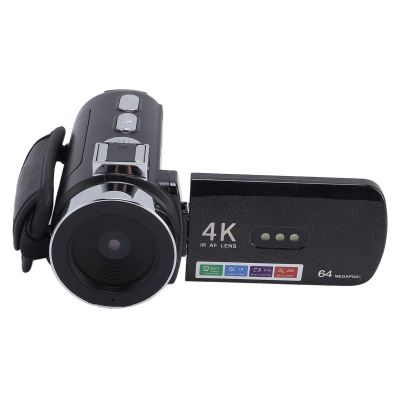 ASHATA 4K Video Camera Camcorder, 64MP Vlogging Camera for, 28X Digital Zoom 3 Inch Rotation Screen Auto Focus Vlog Camcorder with LED Light for Travel