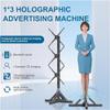3D Hologram Projector Display, Holographic Fan for Advertising, 1X3 Video Animation Wall for Human Size, Ideal for Halloween and Events view 2
