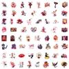 120pcs Cartoon Hazbin Hotel Stickers Pack,Cartoon Characters Stickers Movie Decorative Sticker for Kids Teens Adults Waterproof Sticker for Water Bottle Laptop Luggage Notebook Skateboard view 3