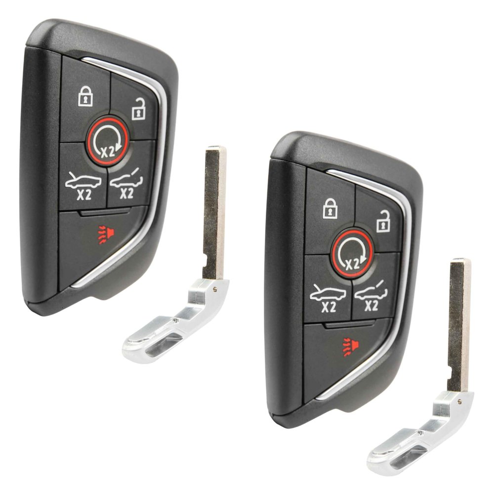 2X Key Fob Remote Replacement 6-Button Smart for 2020-2022 Chevrolet Corvette C8 (YG0G20TB1, 13536982)