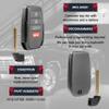 2X Key Fob Remote Replacement 4-Button Smart for 2023-2025 Toyota Corolla (HYQ14FBW, 8990H-12350) view 4
