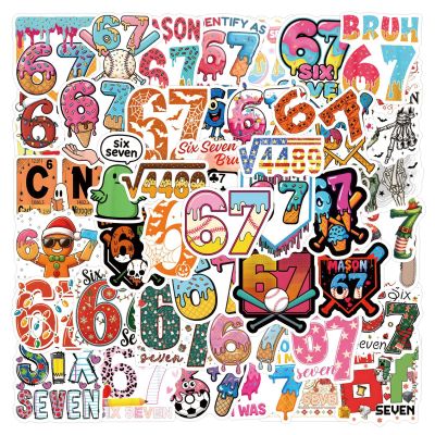 120pcs Funny Six Seven Stickers for Water Bottle Laptop Computer Phone Case Luggage Notebook Skateboard Lunchbox Waterproof Vinyl Decals Gifts for Kids Teen Adults