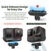YYRCVRA Magnetic Quick Release Mount Adapter Compatible for Insta360 X5/X4 Air/Ace Pro 2 Camera Metal Extension Base Bracket with 1/4" Adapter/Foldable Connector Buckle for Tripods, Selfie Sticks view 3