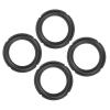 uxcell Black 6.5 Inch Rubber Notch Speaker Edge Surround Ring Replacement Parts for Speaker Repair or DIY 4 Pcs view 1