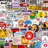 100 PCS Funny Stickers for Adults Teens, Sarcastic Meme Stickers Pack, Waterproof Vinyl Cool Accesory Decals for Laptop Water Bottles Car Bumper Phone Hard Hats Scrapbook view 1