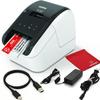 High-Speed Label Printer QL-800 - Professional Address & Shipping Labeling Machine with Auto Cutter, 300DPI Black/Red Output, Compatible with Brother DK-2251 Rolls (Renewed) view 1