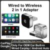 2025 CarPlay Android Auto Wireless Adapter Plug and Play Universal Car Play for VW Toyota Nissan Honda Ford Benz Wired CP/AA view 2