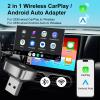 2025 CarPlay Android Auto Wireless Adapter Plug and Play Universal Car Play for VW Toyota Nissan Honda Ford Benz Wired CP/AA view 4
