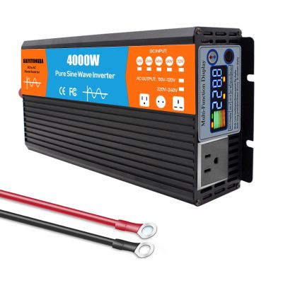 12V to 220V 4000W Pure Sine Wave Inverter DC 12V/24V/48V/60V/72V to AC 120V/240V Converter, Power Inverter for RV, Truck, Solar, Home, Off-Grid with LCD Screen,48V to 220V 50Hz