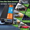 12V to 220V 4000W Pure Sine Wave Inverter DC 12V/24V/48V/60V/72V to AC 120V/240V Converter, Power Inverter for RV, Truck, Solar, Home, Off-Grid with LCD Screen,48V to 220V 50Hz view 4