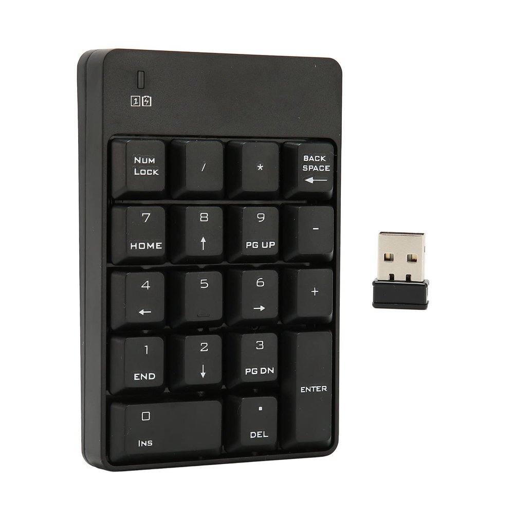 SALALIS SK 51AG Numeric Keypad, 18 Keys 2.4G Wireless USB Number Pad with Low Noise Design, for Laptop Desktop 2000 OS X Vista 7 (Black)