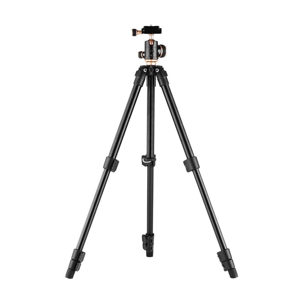 Tripod Stand, Camera Tripod with Panoramic Ballhead Bubble Level Adjustable Height for DSLR Camcorder Mini Projector