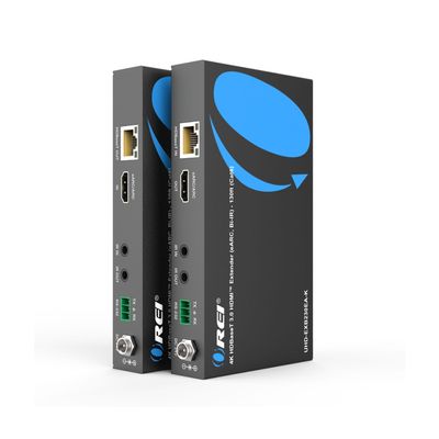 OREI 4K eARC HDMI Extender Balun HDBaseT 3.0 UltraHD 4K @ 60Hz 4:4:4 Over Single CAT6/7 Cable with LAN, CEC, ARC & Bi Directional IR Support, RS-232 Up to 130 Ft Audio Out - PoC