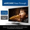 OREI 4K eARC HDMI Extender Balun HDBaseT 3.0 UltraHD 4K @ 60Hz 4:4:4 Over Single CAT6/7 Cable with LAN, CEC, ARC & Bi Directional IR Support, RS-232 Up to 130 Ft Audio Out - PoC view 4