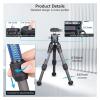 Tripod Stand, Carbon Fiber Compact Travel Portable Tabletop Mini Tripod with 360 Panorama Ballhead for DSLR Camera Mobile Phone(CS15C) view 2