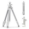 Tripod Stand, Camera Travel Tripod 156cm with Quick-Release Plate Phone Clamp 10KG Load for Smartphone Livestreaming Vlog(White) view 2