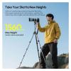 Tripod Stand, Camera Travel Tripod 156cm with Quick-Release Plate Phone Clamp 10KG Load for Smartphone Livestreaming Vlog(White) view 4