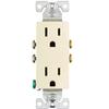 4K Ultra HD Oultet Receptacle Wall Socket Wi-Fi Pinhole Nanny Spy Camera - 120V AC Wired (Uses Existing Wires Inside Wall) - Light Almond/Square view 1