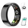 Smart Ring for Women Men Fitness Ring with Charging Dock,Efficient Chip Fitness Tracker, Monitors Heart, Blood Oxygen & Pressure, Sleep, Steps, Waterproof for iPhone and Android (Black, 11#(20.6mm)) view 1