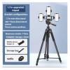 Tripod Stand, 1.7M Complete Camera Tripod for Smartphones Live Fill Light Outdoor Stand 3D Head Flip 360 Rotation(Style2) view 2