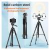 Tripod Stand, 1.7M Complete Camera Tripod for Smartphones Live Fill Light Outdoor Stand 3D Head Flip 360 Rotation(Style2) view 4