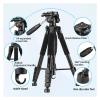 Tripod Stand, 188cm Professional Photography Accessories Video Camera DSLR Tripod for Phone with Holder(Orange) view 4