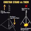 2-Pack Cheetah Stand C8 Auto-Light Stand 8Ft Tall, 6ft Max Weight for Video Lights, Photography and Portraits. view 2