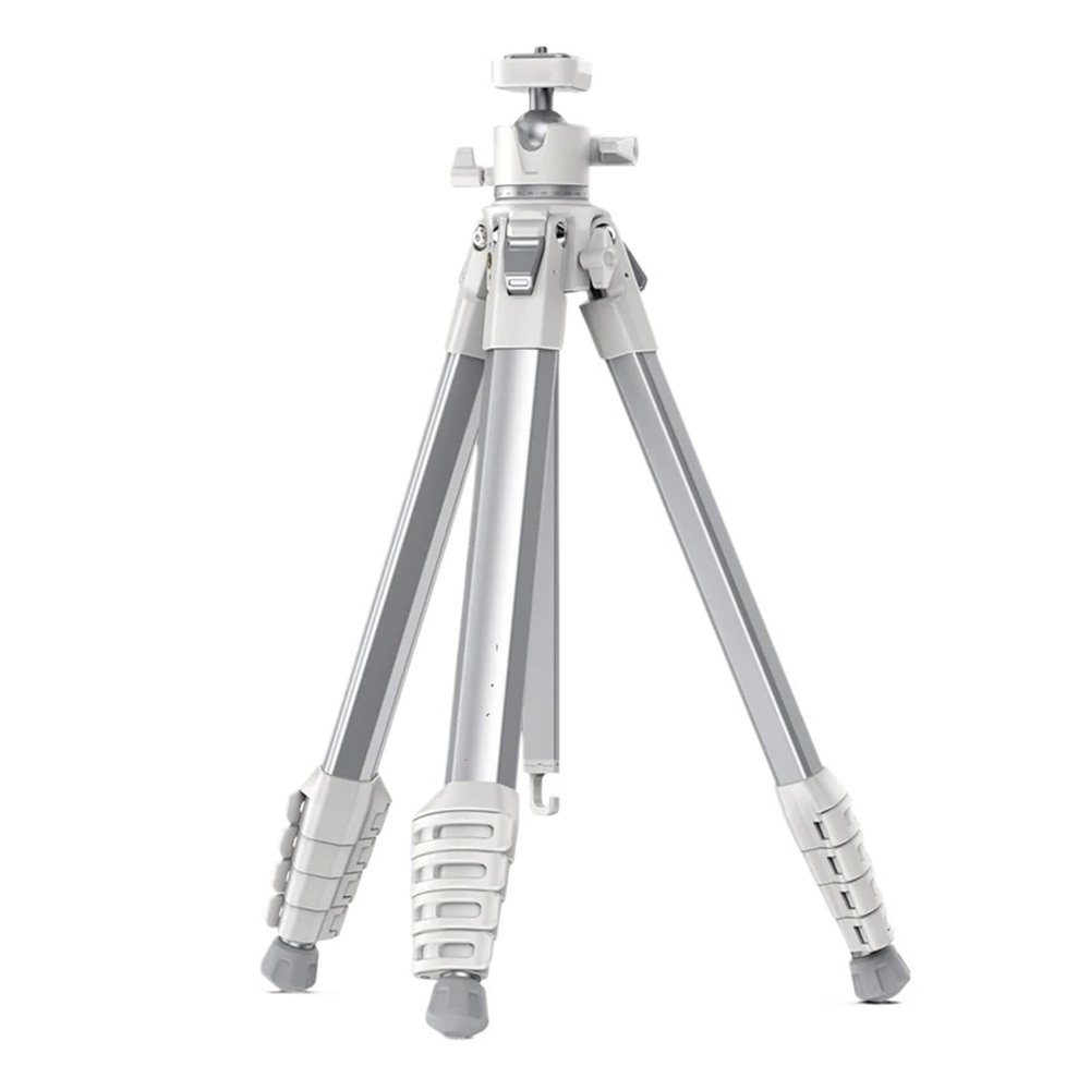 Tripod Stand, Travel Tripod with Quick-Release 10KG Load 360 Rotation Ballhead Photography Camera Smartphone Outdoor(White)