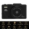 Jectse 64MP Digital Camera, 4K Mirrorless Camera with 3 Inch Flip Screen 18X Digital Zoom Autofocus WiFi, for Photography Beginners Students Travel (Black) view 2