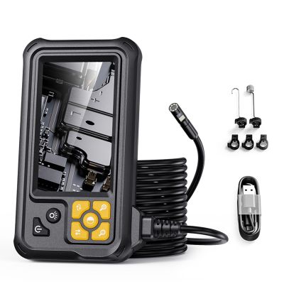 Garosa Industrial Endoscope 8mm Dual Lens 1080P HD Borescope Camera with 4.3in LCD Screen IP67 for Sewer Drain Pipe Inspection Car Maintenance (10m / 32.8ft)
