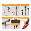 Tripod Stand, Carbon Fibre Monopod Bundle with Pedal Locking Video Fluid Head 186CM 3-in-1 Travel for DSLR Camera(Monopod Set Gray) view 2