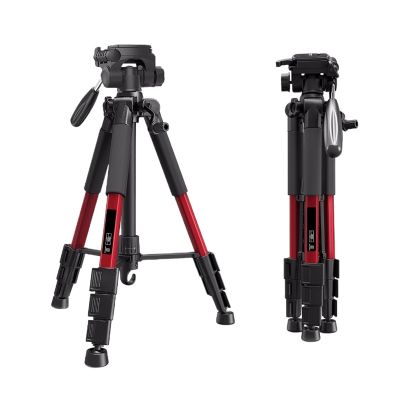 Tripod Stand, Professional Tripod Stand with Ballhead Quick Release Plate,Compatible for Sony Nikon Canon DSLR Camera Smartphone(Red)