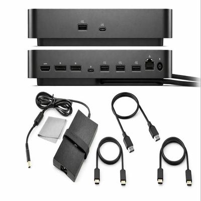 Dell Pro Dock WD25 Universal Docking Station Bundle  USB-C/USB-A Dual Display Dock with 100W Adapter + HDMI Cable + USB-C Cable + DisplayPort Cable + Cleaning Cloth