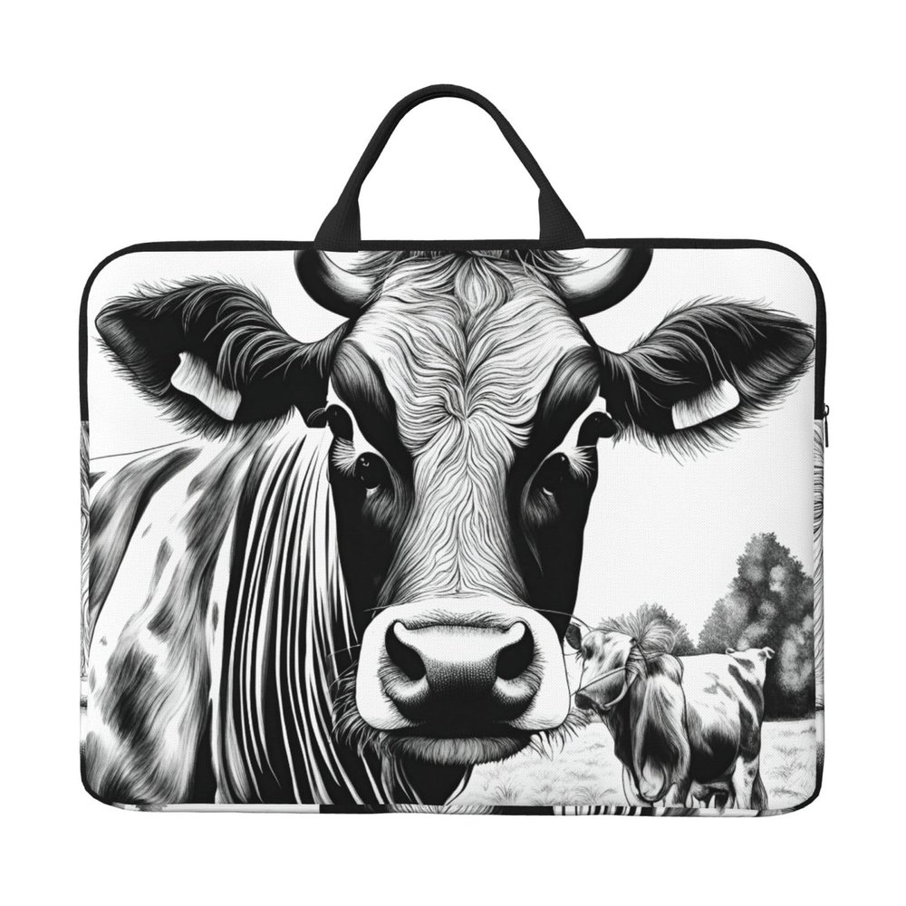 Cow Collection Print 14in Laptop Case Sleeve Shockproof Portable Notebook Computer Cover Protector Bag
