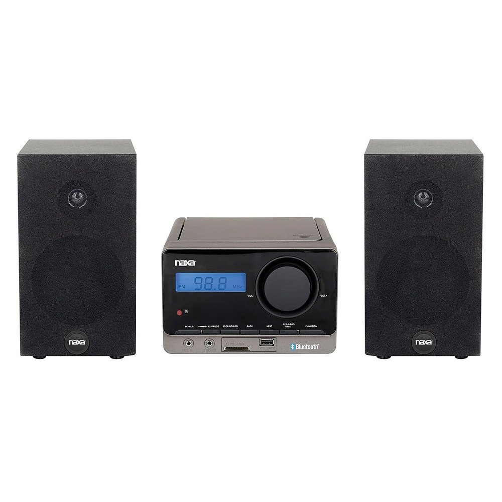 Naxa Electronics MP3 Microsystem with Bluetooth, Black (Renewed)