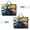 Animal Cute Brown Otters Print 14in Laptop Case Sleeve Shockproof Portable Notebook Computer Cover Protector Bag view 3