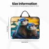 Animal Cute Brown Otters Print 14in Laptop Case Sleeve Shockproof Portable Notebook Computer Cover Protector Bag view 4