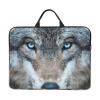 Blue Eyes Wolf Print 14in Laptop Case Sleeve Shockproof Portable Notebook Computer Cover Protector Bag view 1