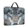 Blue Eyes Wolf Print 14in Laptop Case Sleeve Shockproof Portable Notebook Computer Cover Protector Bag view 2