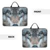 Blue Eyes Wolf Print 14in Laptop Case Sleeve Shockproof Portable Notebook Computer Cover Protector Bag view 3