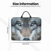 Blue Eyes Wolf Print 14in Laptop Case Sleeve Shockproof Portable Notebook Computer Cover Protector Bag view 4
