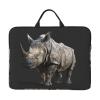 Animal Rhino Print 14in Laptop Case Sleeve Shockproof Portable Notebook Computer Cover Protector Bag view 1