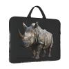 Animal Rhino Print 14in Laptop Case Sleeve Shockproof Portable Notebook Computer Cover Protector Bag view 2