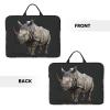 Animal Rhino Print 14in Laptop Case Sleeve Shockproof Portable Notebook Computer Cover Protector Bag view 3