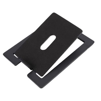 Luocute Desktop Speaker Stand, 16 Degree Tilted Speaker Riser with Foam Pads for PC Speakers, Sturdy Metal Material, 7.7lbs Capacity, Reduces Resonance (Black)