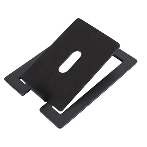 Luocute Desktop Speaker Stand, 16 Degree Tilted Speaker Riser with Foam Pads for PC Speakers, Sturdy Metal Material, 7.7lbs Capacity, Reduces Resonance (Black)