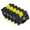 5pcs Heat Shrink Tubes Label Tape 12mm Black On Yellow HSe-631 Compatible with E1000pro Label Maker view 1