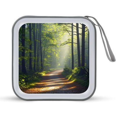 FekiLoot Green Under The Sunshine CD Case 40 Discs Heavy Duty Bag Binder Storage Booklet Album Portable DVD CD Case Holder for Car Sturdy Hard Plastic Disc Cases for Home Office Travel