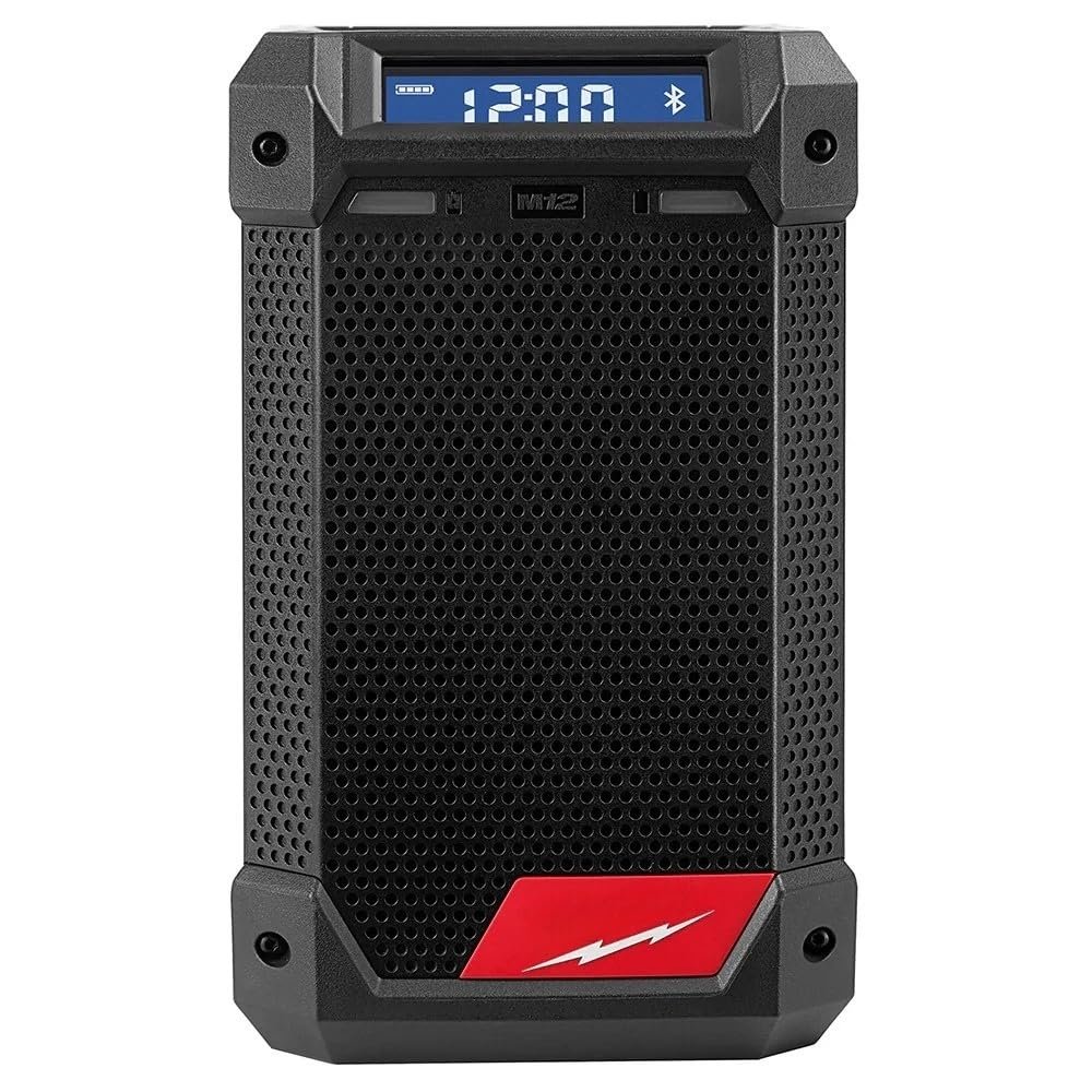 2951-20 Portable Shortwave Radios for Milwaukee M12 Bluetooth Speaker Radio Red/Black - Bare Tool